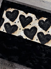 Load image into Gallery viewer, Black Sparkle Hearts Baby Size