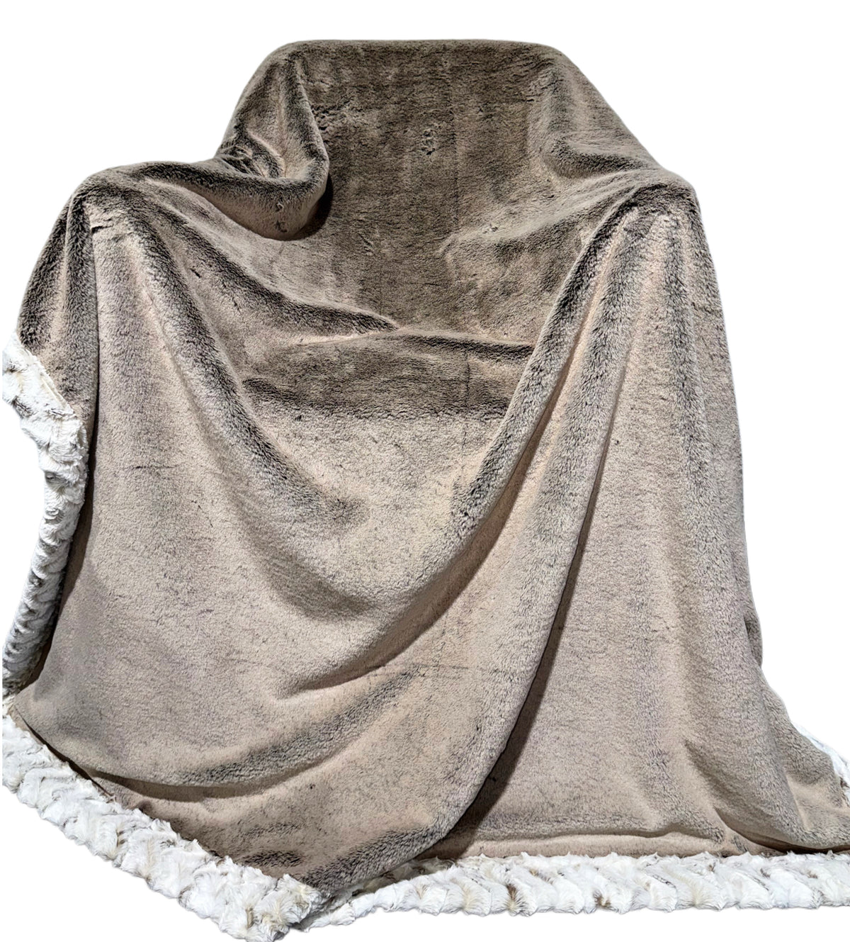 Extra Luxe Chocolate Almond Frosted Baby Seal + Natural Snowy Owl XL Adult Size