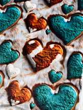 Load image into Gallery viewer, Cow Hide Hearts XL Adult Size