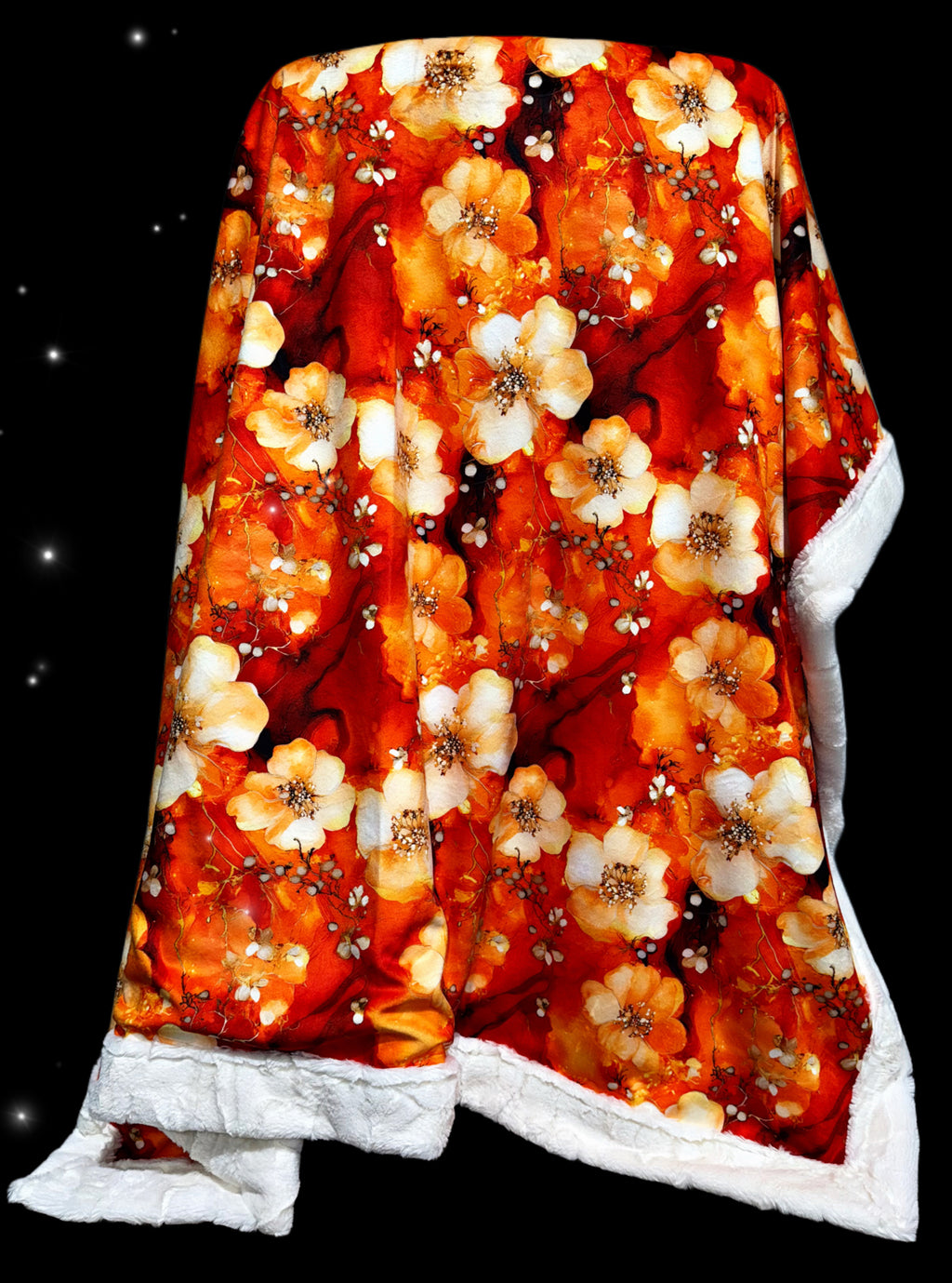Orange Crème Marble Florals XL Adult Size