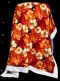 Orange Crème Marble Florals XL Adult Size