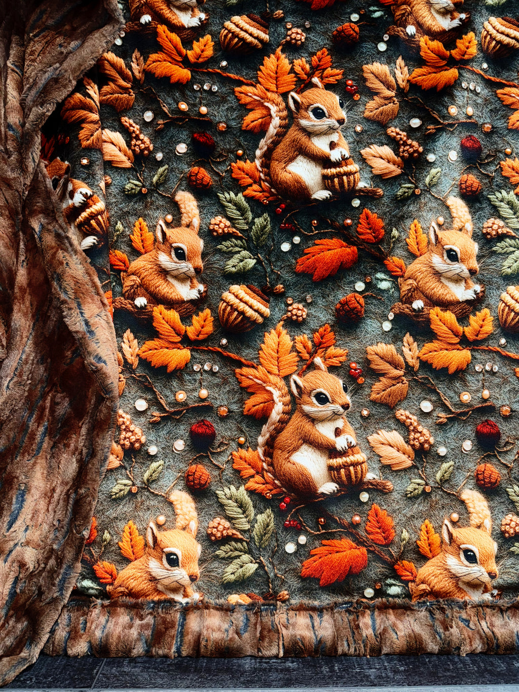 Thankful Squirrels XL Adult Size