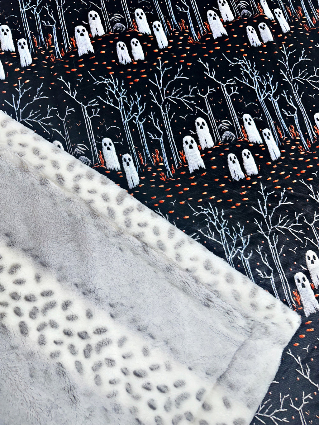 Extra Luxe Alaskan Dove Bunny Spooky Ghosts XL Adult Size