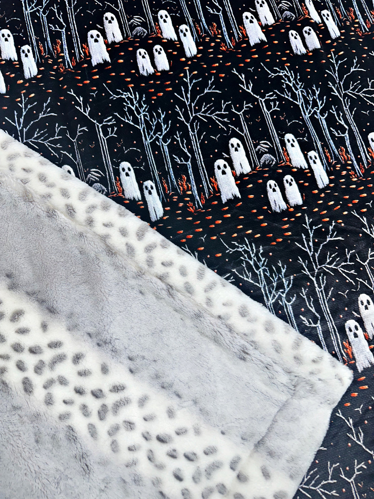 Extra Luxe Alaskan Dove Bunny Spooky Ghosts XL Adult Size