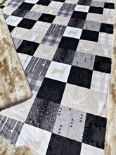 Load image into Gallery viewer, Extra Luxe Sand Castle Bunny + Bucks Faux Quilt XL Adult Size
