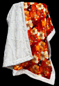 Orange Crème Marble Florals XL Adult Size