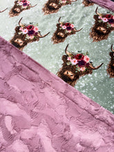 Load image into Gallery viewer, Sage Highland Cows XL Crib Size