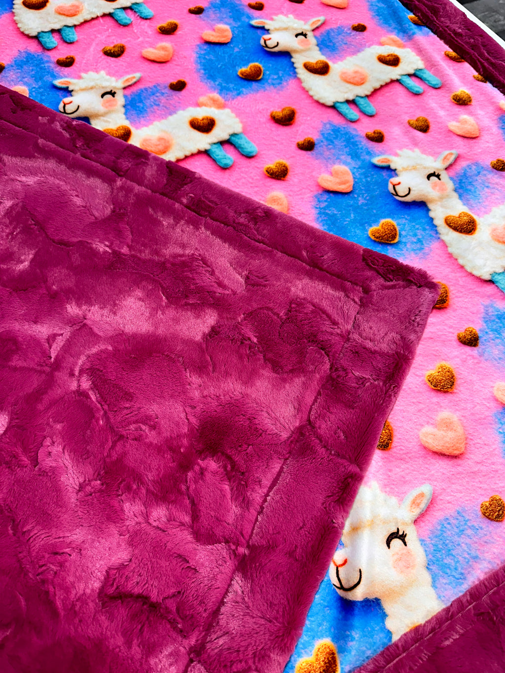Cotton Candy Llamas XL Adult Size