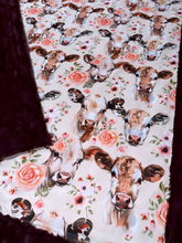 Load image into Gallery viewer, Floral Cows XL Adult Size