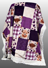Load image into Gallery viewer, Faux Quilt Highland Cow XL Adult Size