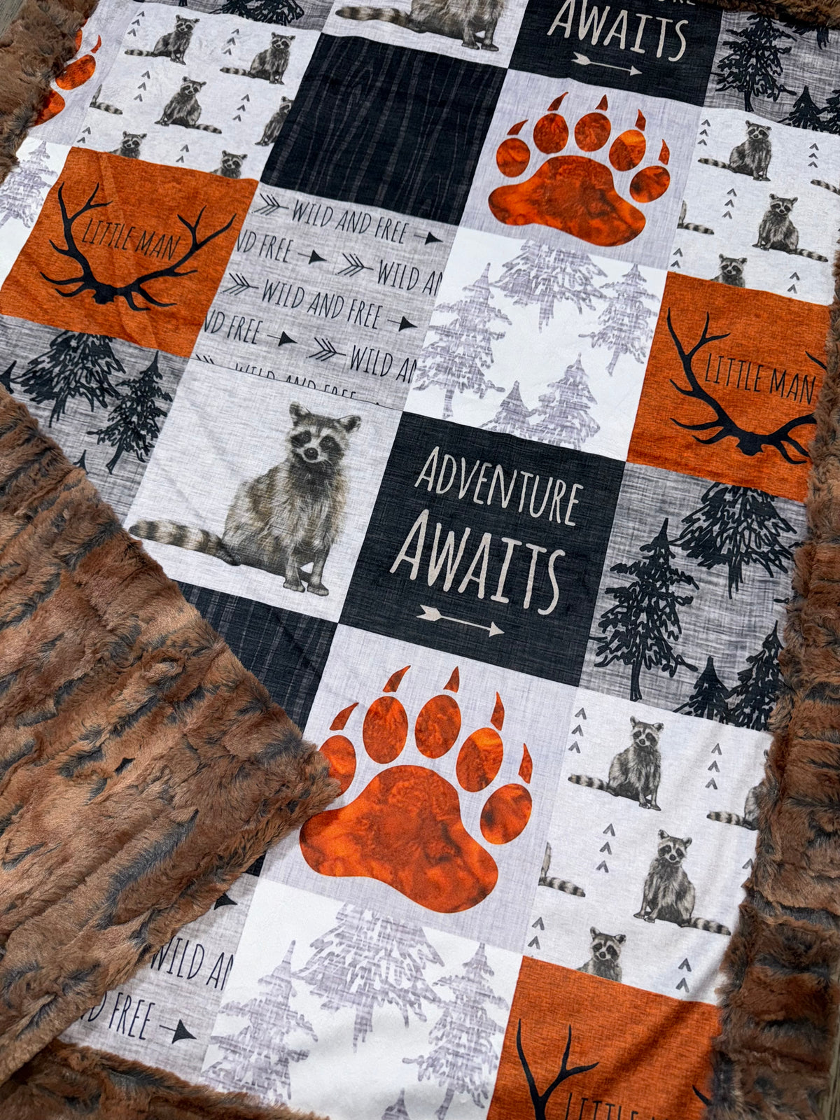Little Man Rustic Raccoon Baby Size