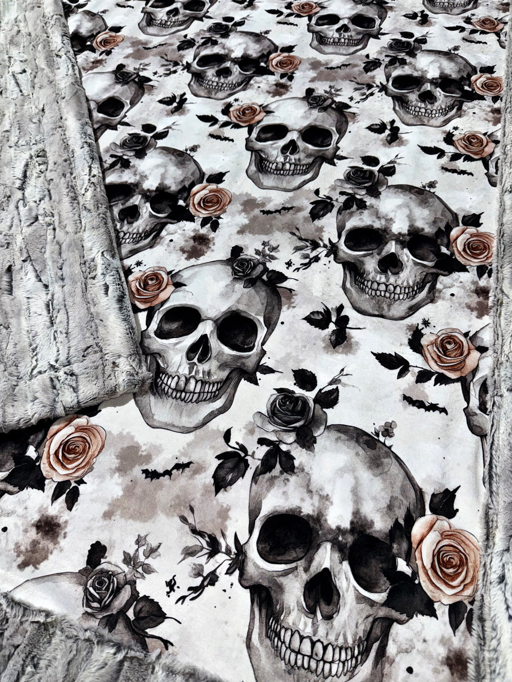 Blush Florals Skulls XL Adult Size