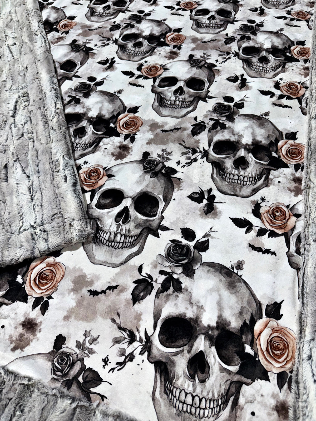 Blush Florals Skulls XL Adult Size