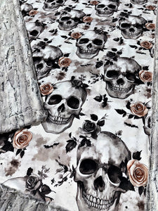 Blush Florals Skulls XL Adult Size
