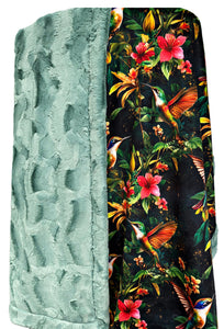Pretty Floral Hummingbirds XL Adult Size