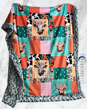 Load image into Gallery viewer, Country Faux Patchwork Throw Size