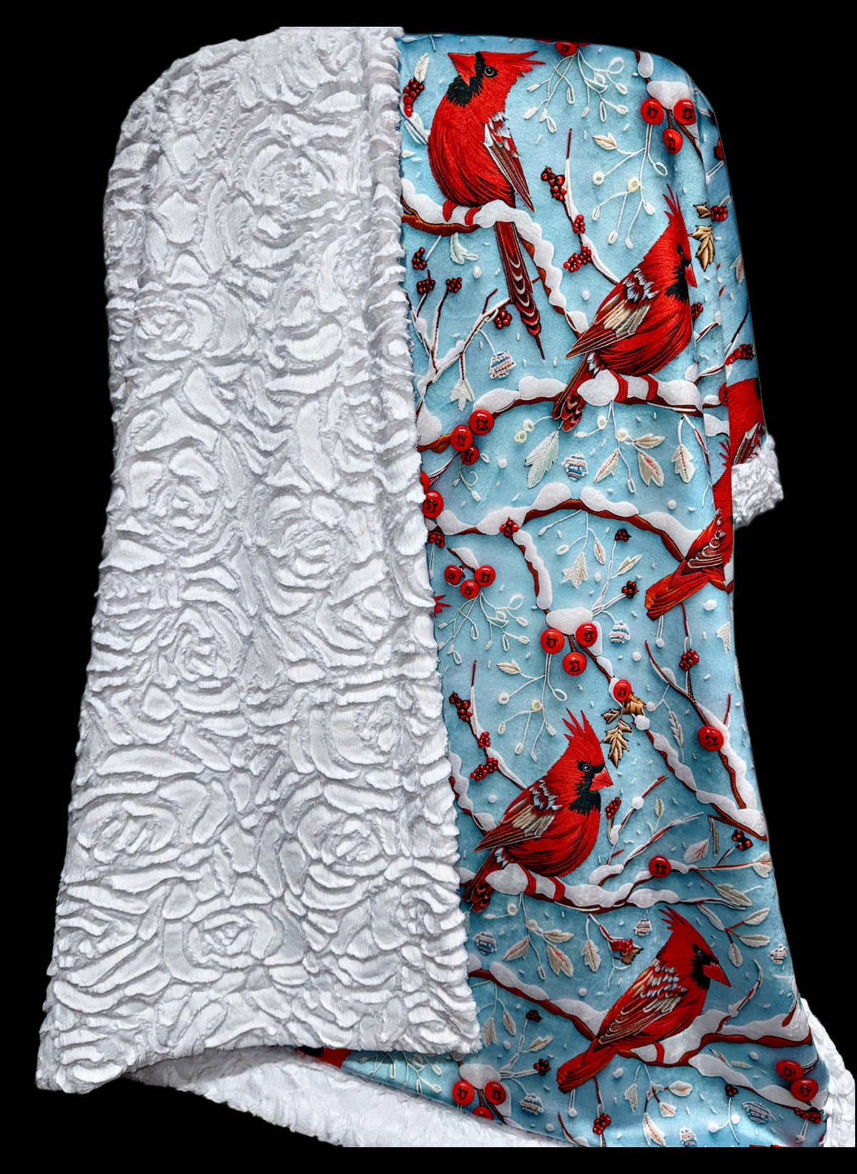 Snowy Cardinals  XL Adult Size