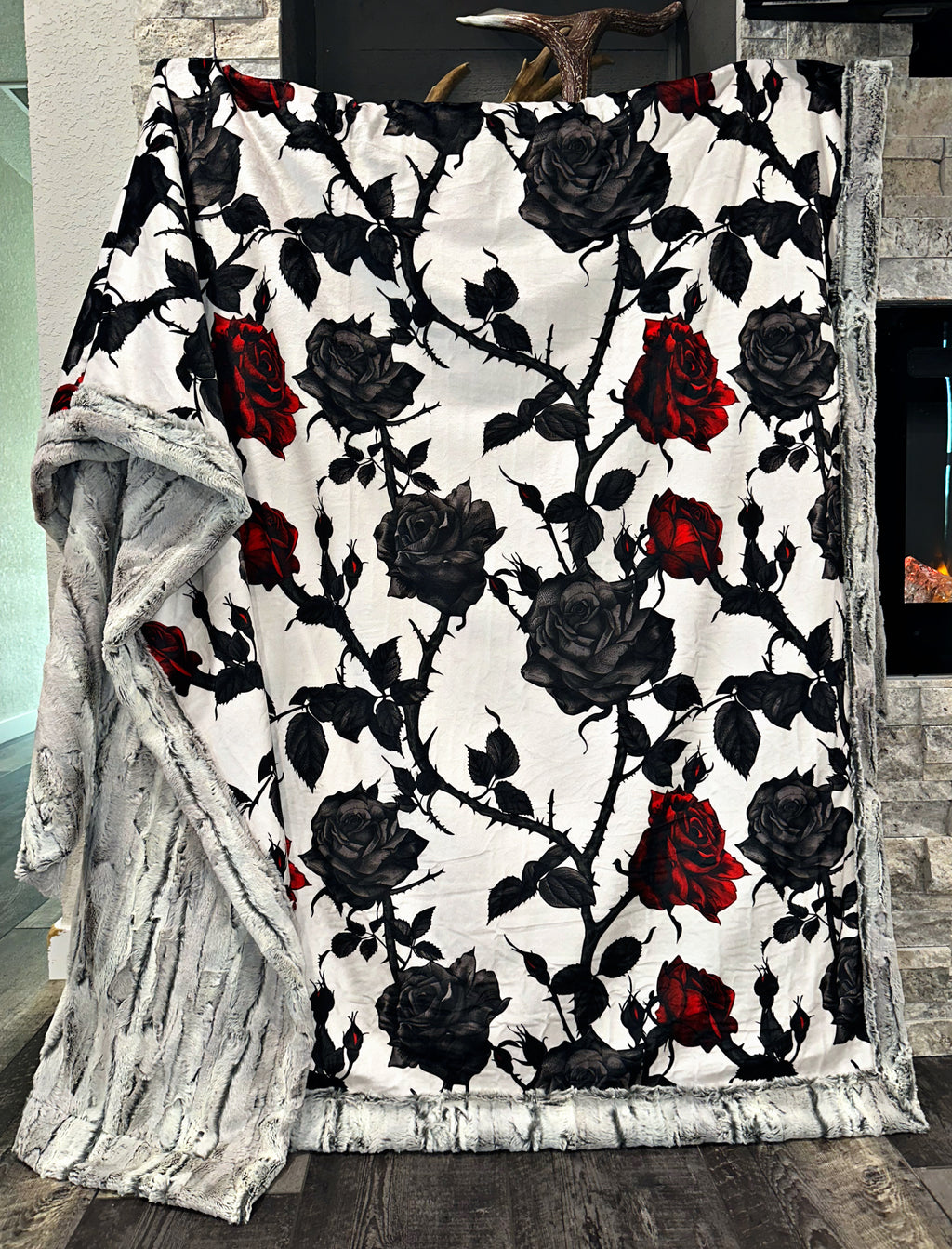 Black Red Roses XL Adult Size