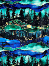 Load image into Gallery viewer, Geode Gold Vein Mountains XL Adult Size