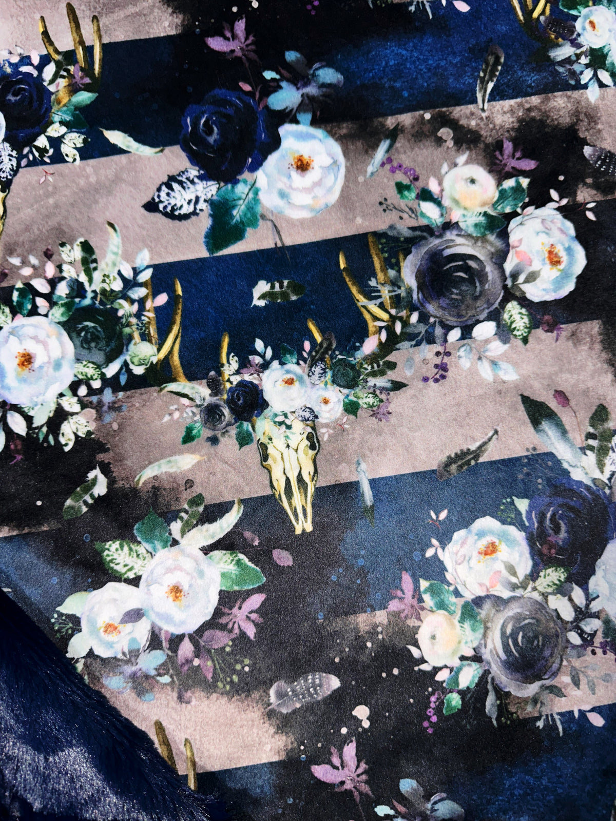 Boho Floral Skulls Adult Size
