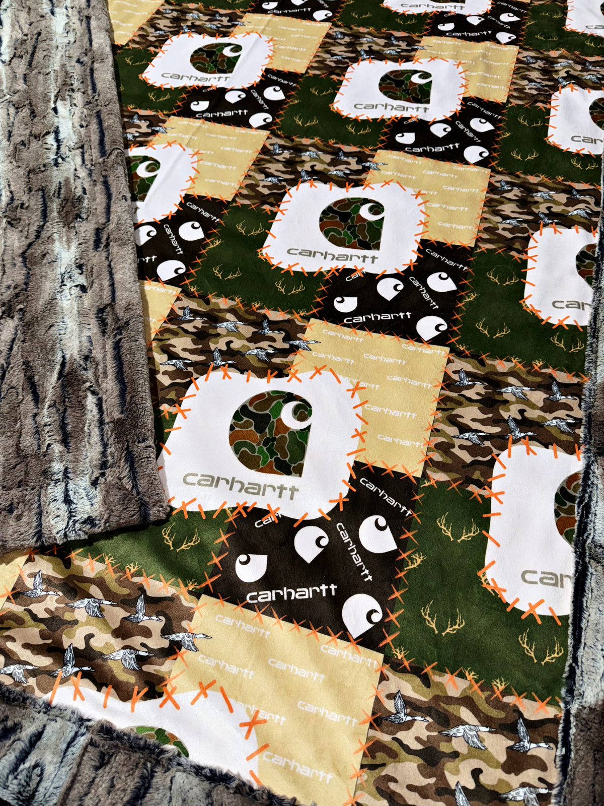 Camo Faux Quilt XL Adult Size