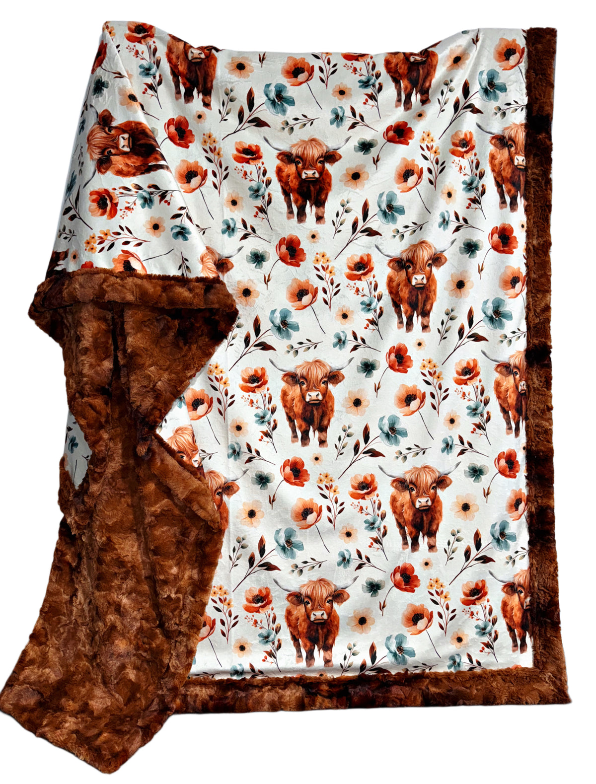Floral Highland Cows Xl Adult
