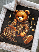 Load image into Gallery viewer, Extra Luxe Sand Dollar Frosted Sydney + Designer Teddy Lovey Size