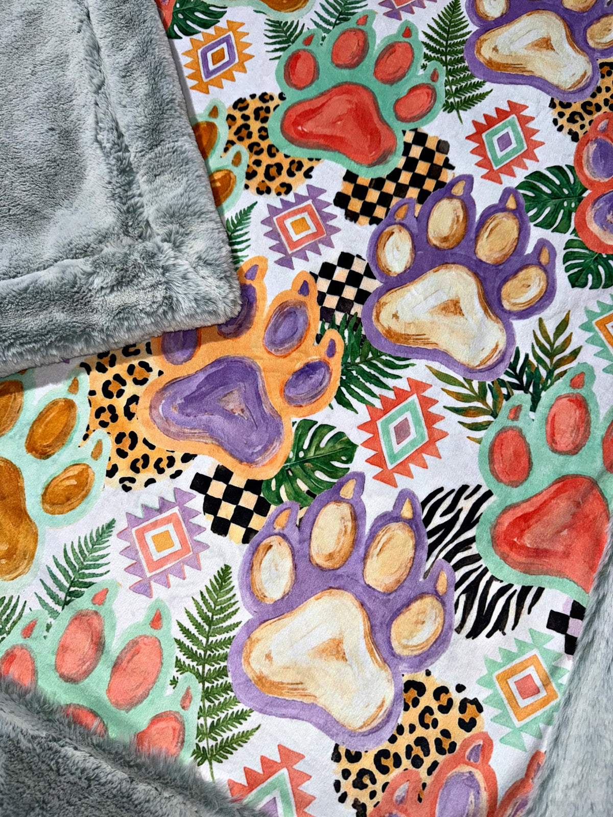 Extra Luxe Frosted Baby Seal Pesto + Aztec Paws XL Adult Size