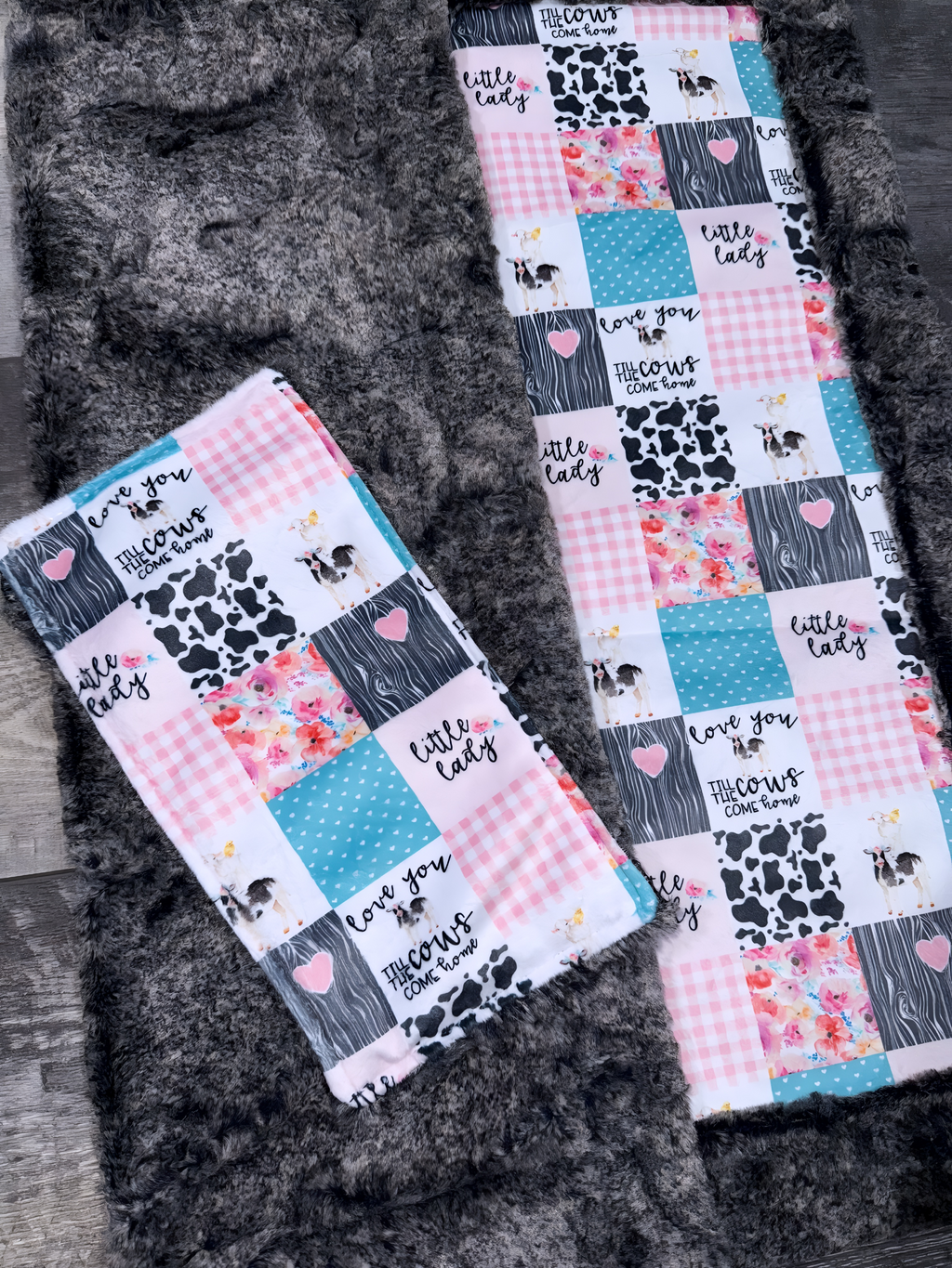 Farm Girl Lovey Size + Burp Cloth