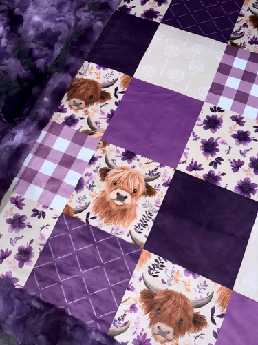 Pretty Highland Cows XL Crib Size