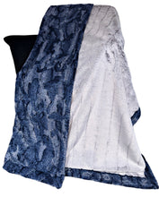 Load image into Gallery viewer, Iced Cloudburst Sydney + Chambray Heather Throw Size
