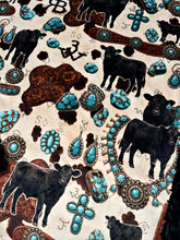 Load image into Gallery viewer, Turq Cows + Black Poppy Xl Adult
