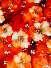 Load image into Gallery viewer, Orange Crème Marble Florals XL Adult Size