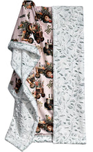 Load image into Gallery viewer, Floral Tractors On Frosted Juniper Poppy XL Adult Size