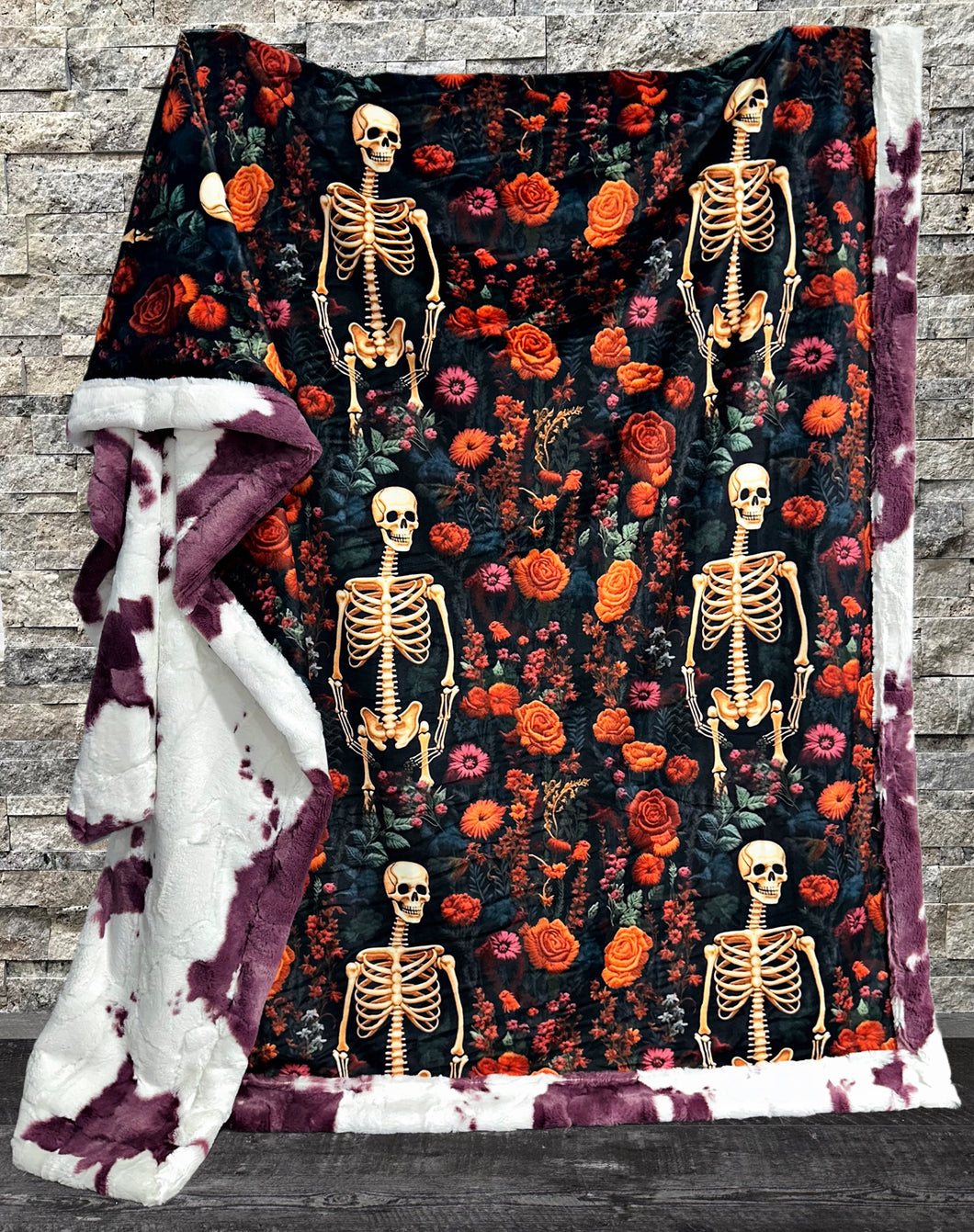 Floral Skeletons XL Adult Size