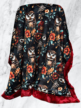 Load image into Gallery viewer, Floral Forest Owls XL Adult Size
