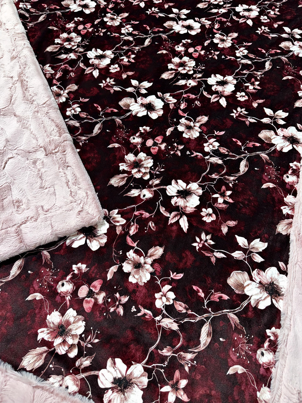 Wine + Blush Florals XL Adult Size
