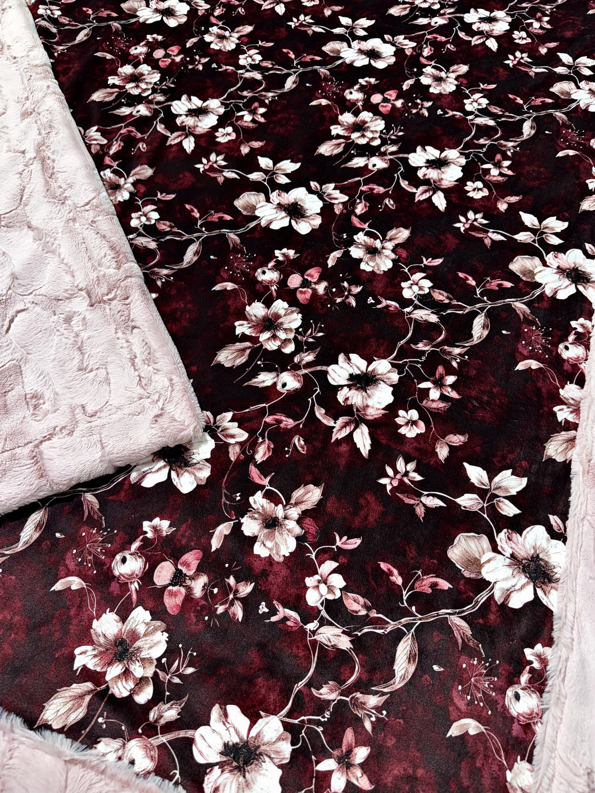 Wine + Blush Florals XL Adult Size