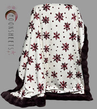 Load image into Gallery viewer, Merlot Snowflakes On Raisin Rum Powder Puff  XL Adult Size