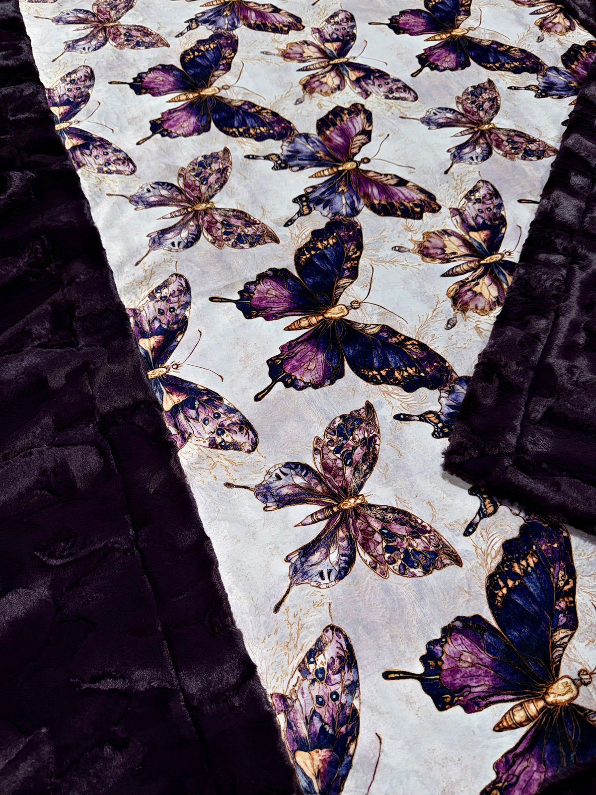 Purple Glass Butterflies XL Adult Size