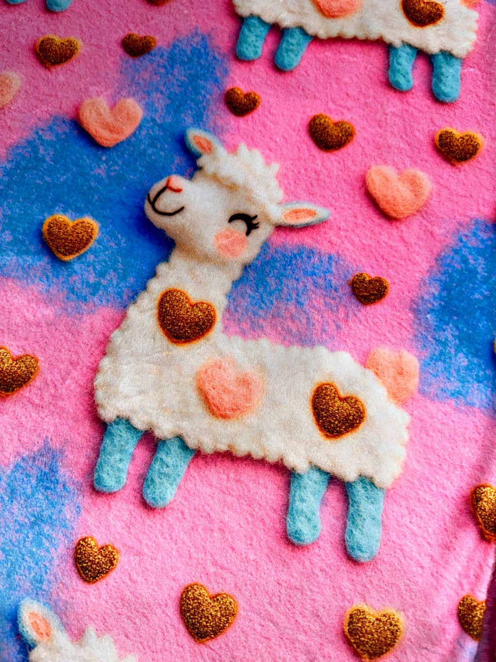 Cotton Candy Llamas XL Adult Size