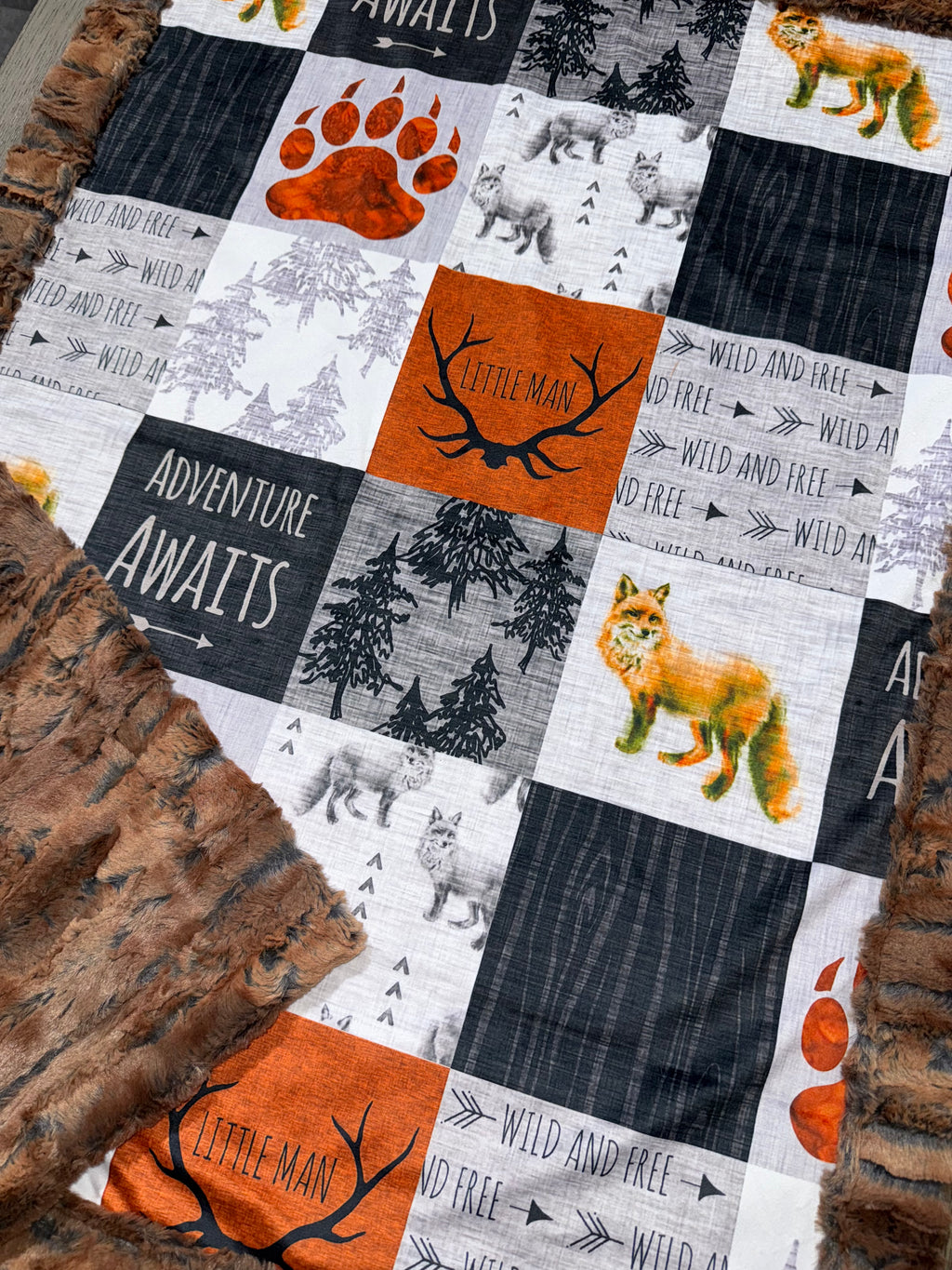 Little Man Rustic Fox Baby Size