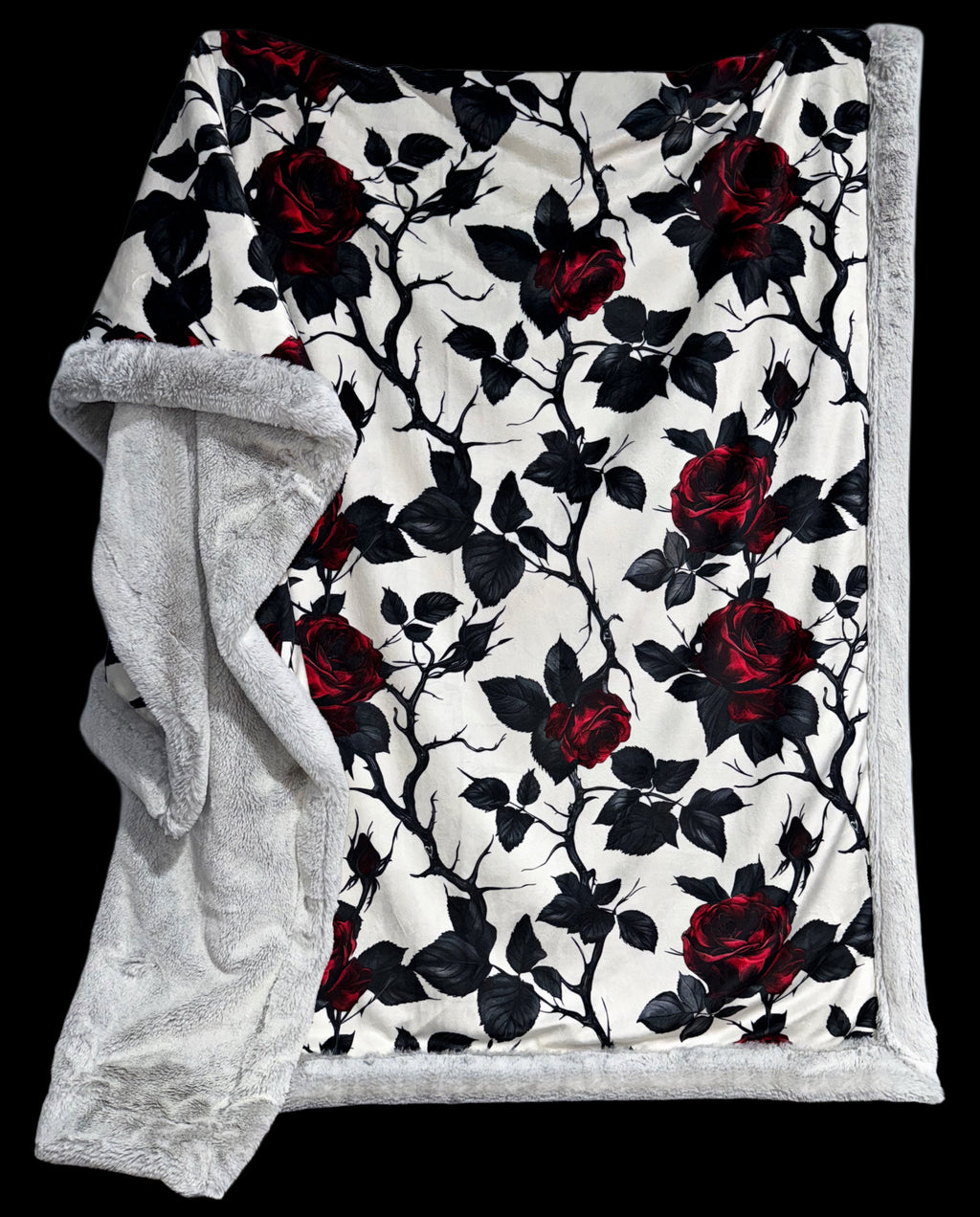 Extra Luxe Snow Bunny Dove + Goth Roses XL Adult Size