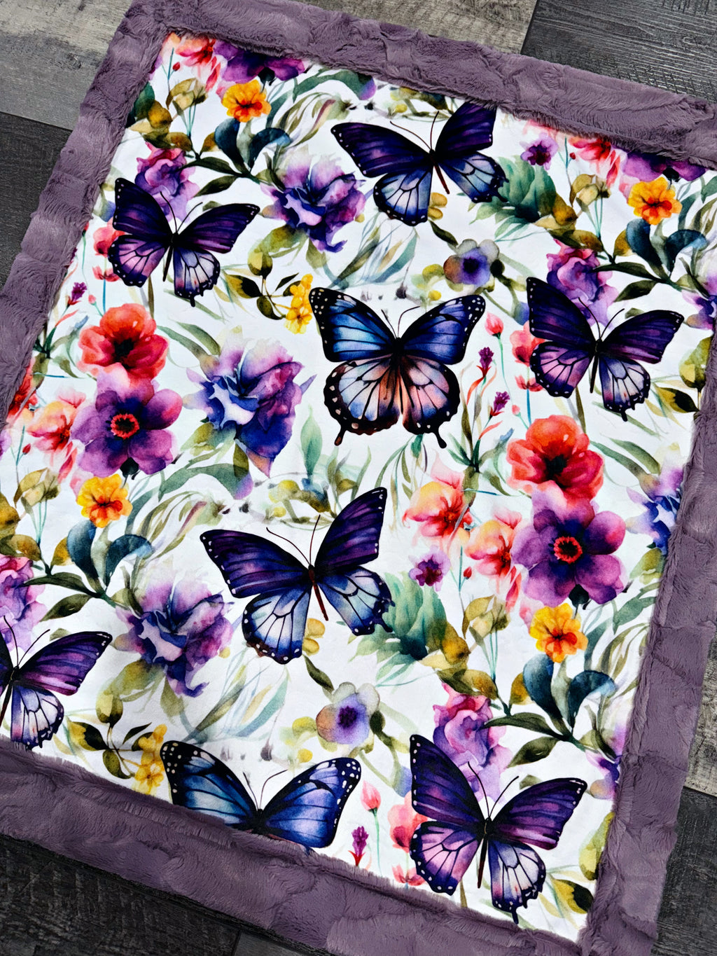 Violet Butterflies Baby Size