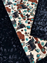 Load image into Gallery viewer, Turq Cows + Black Poppy Xl Adult