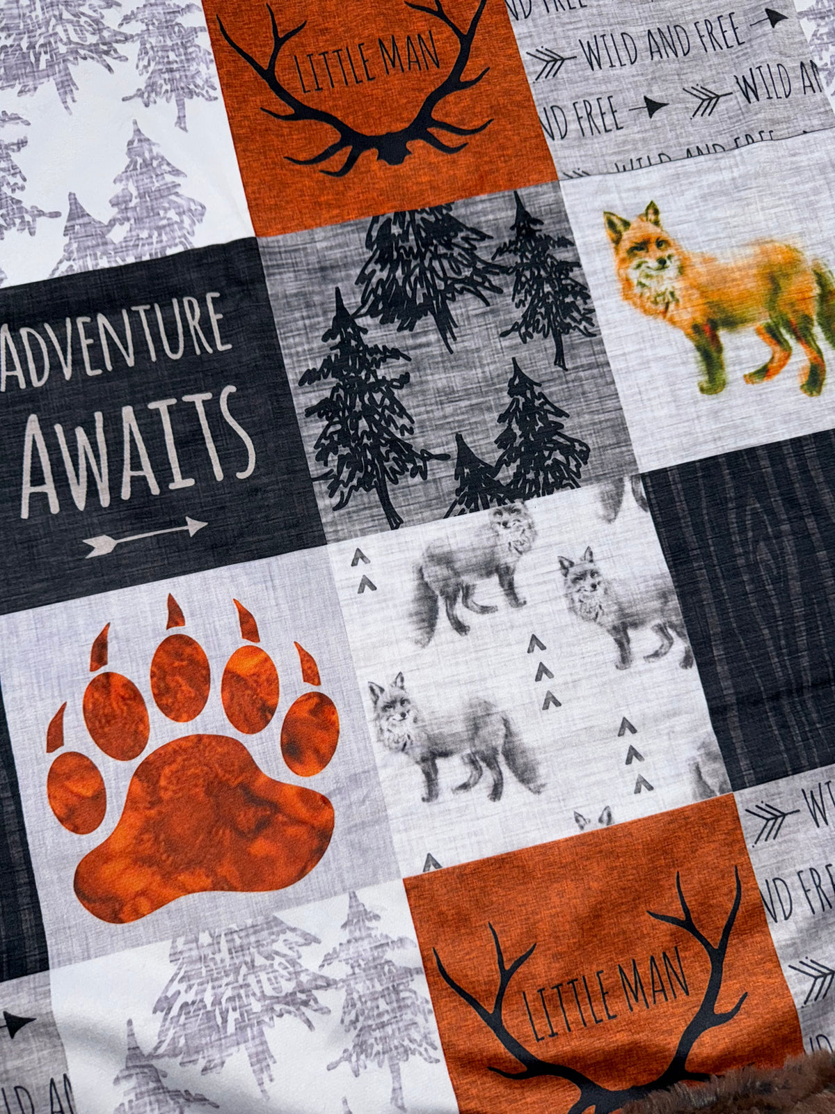 Little Man Rustic Fox Baby Size