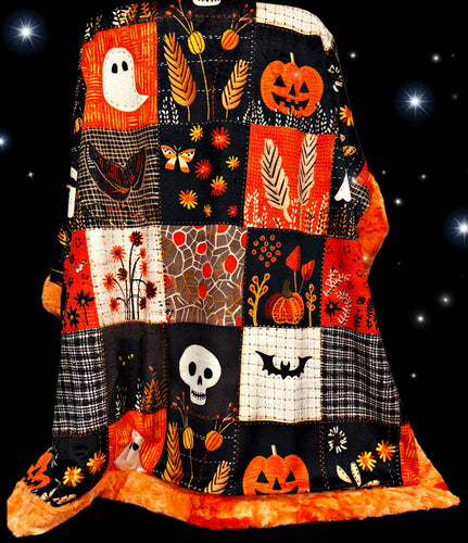 Halloween Faux Quilt XL Adult Size