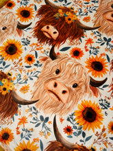 Load image into Gallery viewer, Extra luxe Highland Cows Sunflowers Xl Adult