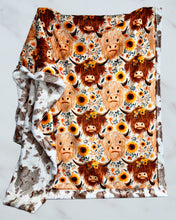 Load image into Gallery viewer, Floral Highland Cows XL Adult Size