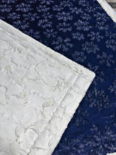 Load image into Gallery viewer, Navy Embossed Snowflakes XXL Adult Size